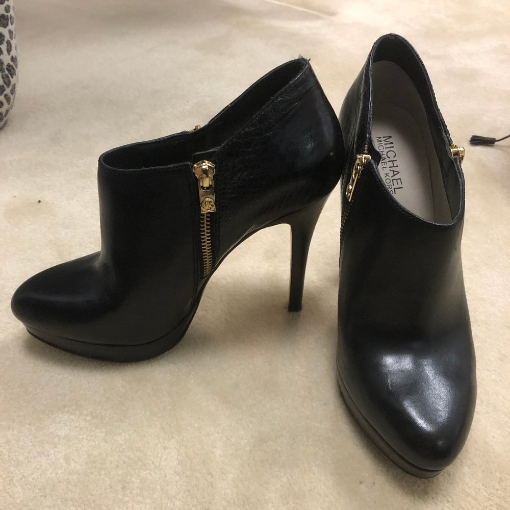 Michael Kors Black Platform Booties